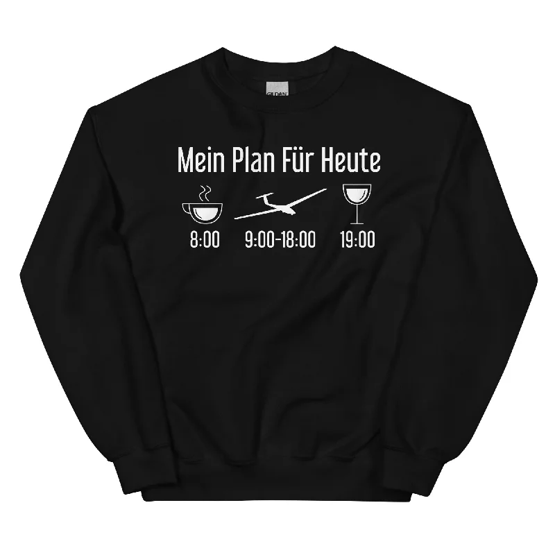 Mein Plan Für Heute - Sweatshirt (Unisex) Hoodie with Set-In Sleeves Structured Classic