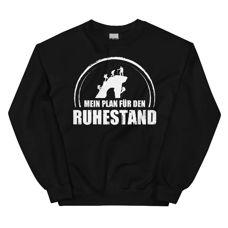 Mein Plan Fur Den Ruhestand - Sweatshirt (Unisex) Hoodie with Hem Contrast Bold Stylish