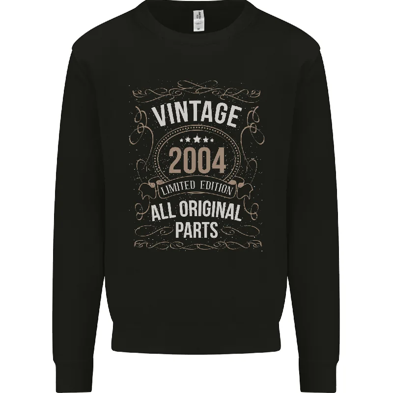 20th Birthday Limited Edition 2004 Mens Sweatshirt Jumper Hoodie with Ribbed Neckline Snug Warm