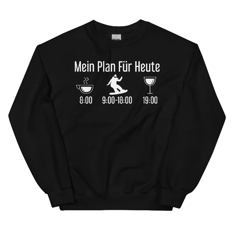 Mein Plan Für Heute 1 - Sweatshirt (Unisex) Hoodie with Rhinestones Sparkly Elegant