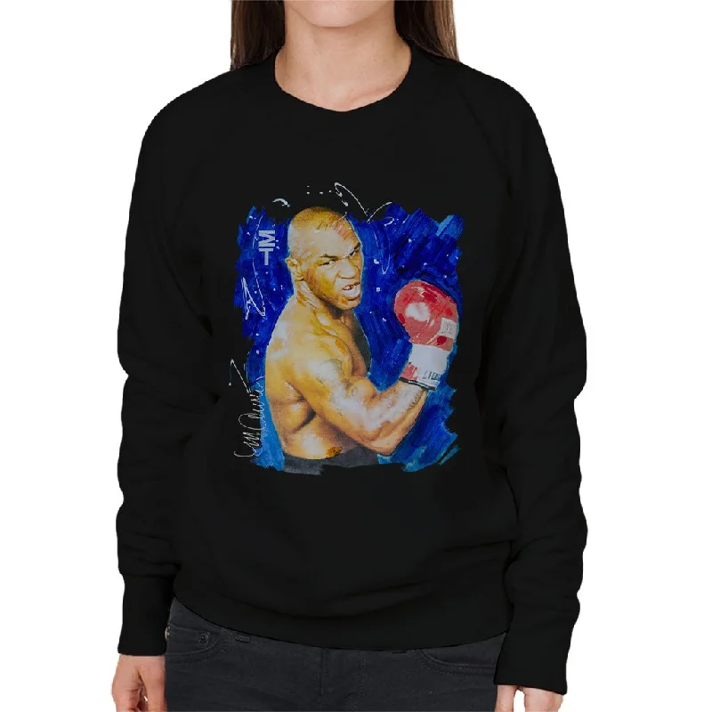 Sidney Maurer Original Portrait Of Mike Tyson Women's Sweatshirt Hoodie with Thumb Holes Functional Cozy