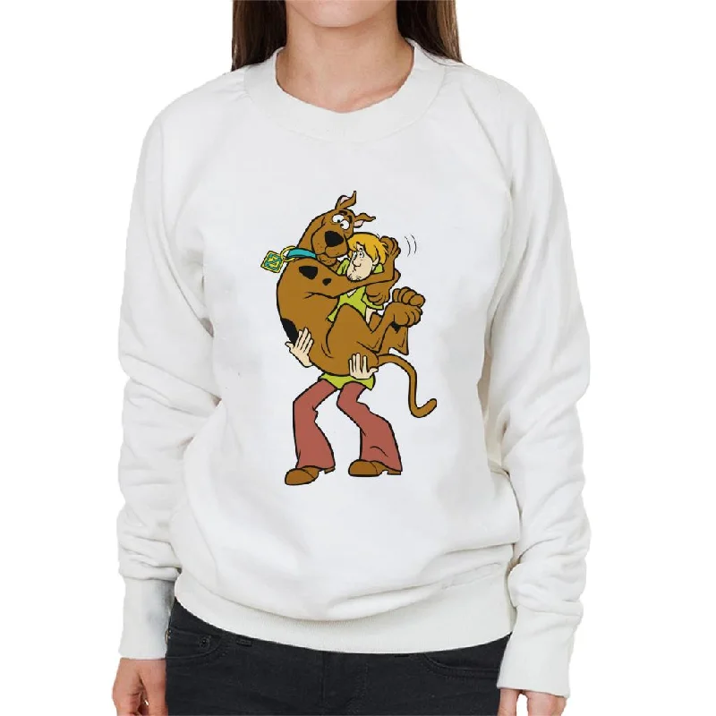 Scooby Doo Shaggy Holding Scooby Women's Sweatshirt Hoodie with Gradient Ombre Colorful