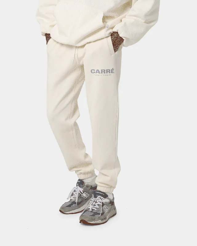 Carre Premium Motion Sweat Pants Off White Elegant Palazzo Trousers