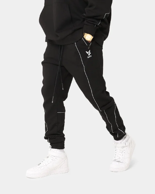 The Anti Order Neon Flux Track Pants Black/Reflective Cozy Jogger Leggings