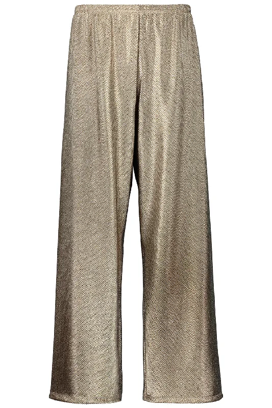 Bias Crop Pant - Gold Elegant Trouser Pants