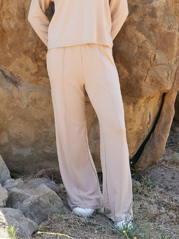 Angela Modal Terry Wide Leg Pant Slim Fit Casual Pants