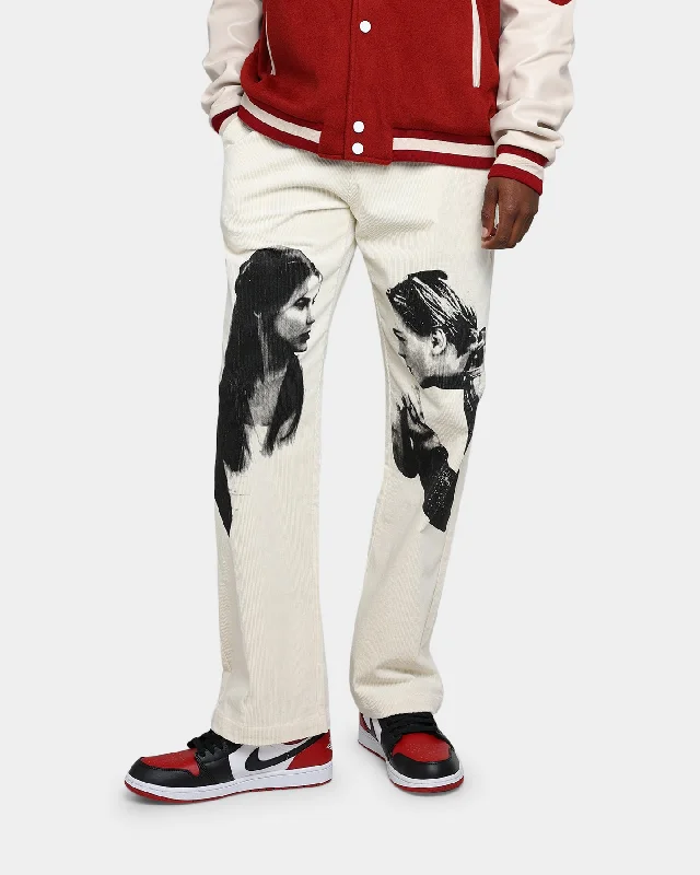 International Collective Lust For Love Corduroy Pants Off White Classic Straight Pants