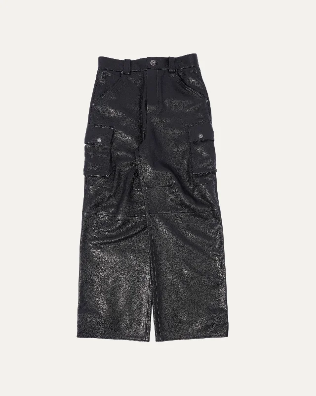 Leather Cargo Pants Comfortable Maternity Pants