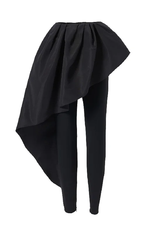 Draped Front Pants Trendy Wide-Leg Pants