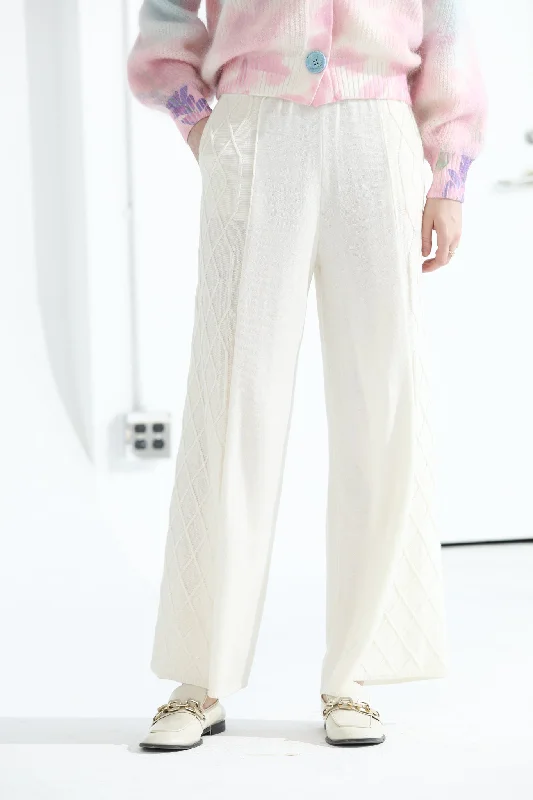 Sylphide | Sidonie White Pocket Pants Fashionable Jogger Pants