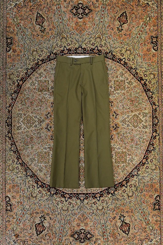 Olmetex Semi Flare Pants (KHAKI) Comfortable Cargo Pants