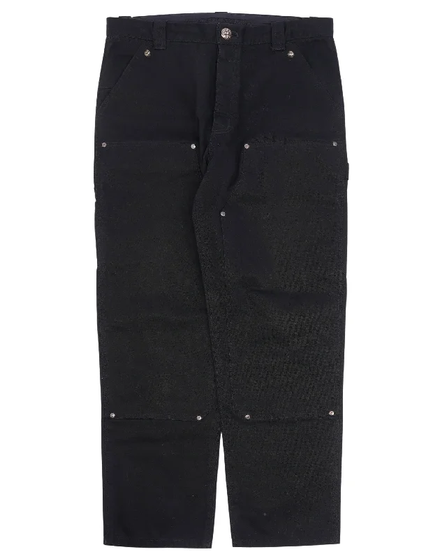 Double Knee Carpenter Pants Warm Wool Trousers