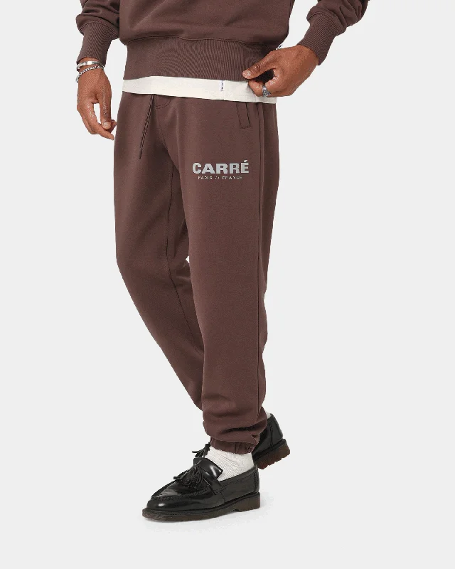 Carre Premium Motion Sweat Pants Dark Brown Comfortable Jogger Trousers