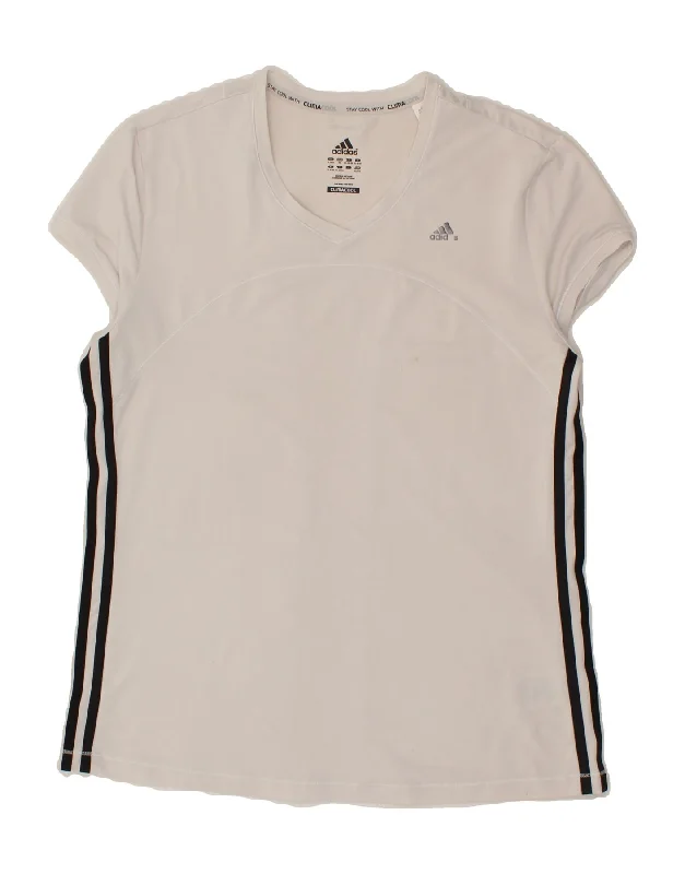 ADIDAS Womens Climacool T-Shirt Top UK 20/22 XL White Polyester Hooded Caped Shawl Collar ADIDAS Womens Climacool T-Shirt Top UK 20/22 XL White Polyester Hooded Caped Shawl Collar