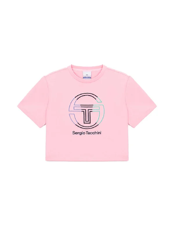 Daily Tuft Big Logo Crop T-Shirt- Light Pink Chenille Blend Fleece Blend Nylon Blend Daily Tuft Big Logo Crop T-Shirt- Light Pink Chenille Blend Fleece Blend Nylon Blend