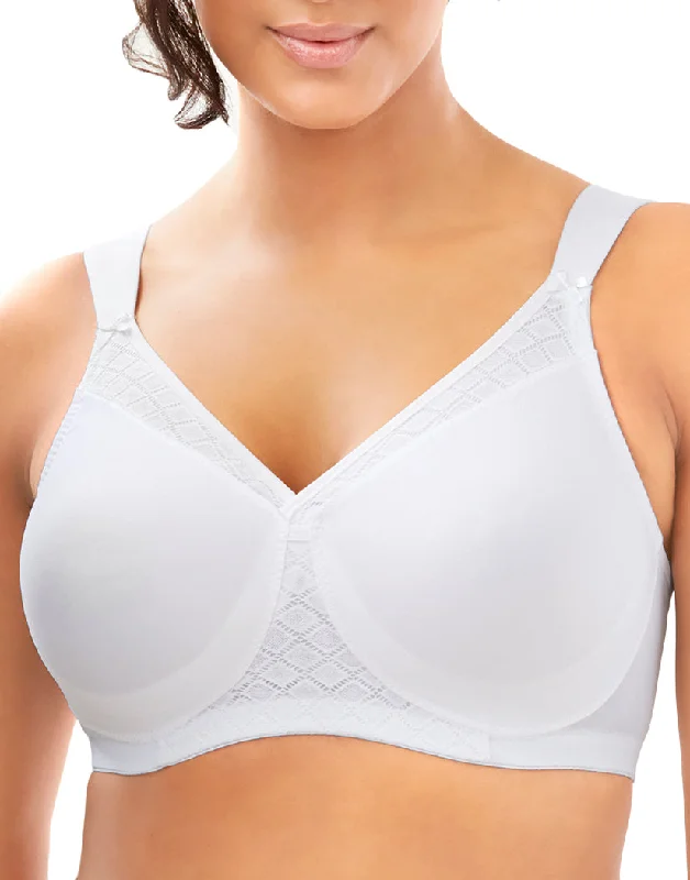 Glamorise Everyday Seamless Support T-Shirt Bra White 1080 Solid Color Striped Floral Glamorise Everyday Seamless Support T-Shirt Bra White 1080 Solid Color Striped Floral