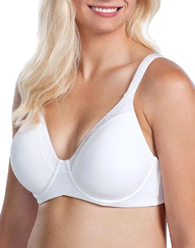 Leading Lady The Brigitte Luxe Full Figure Wirefree T-Shirt Bra White 5211 Cashmere Blend Cotton Blend Poly Blend Leading Lady The Brigitte Luxe Full Figure Wirefree T-Shirt Bra White 5211 Cashmere Blend Cotton Blend Poly Blend