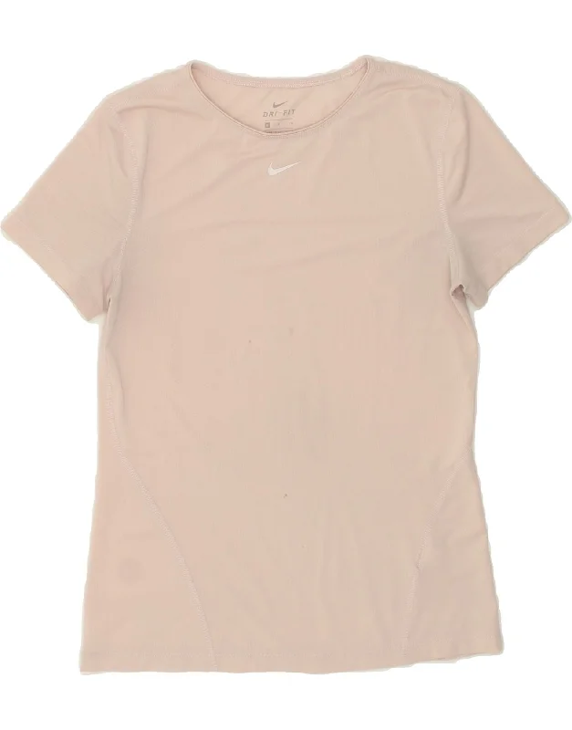 NIKE Womens Dri Fit T-Shirt Top UK 10 Small Pink Terry Blend Velvet Blend Canvas Blend NIKE Womens Dri Fit T-Shirt Top UK 10 Small Pink Terry Blend Velvet Blend Canvas Blend
