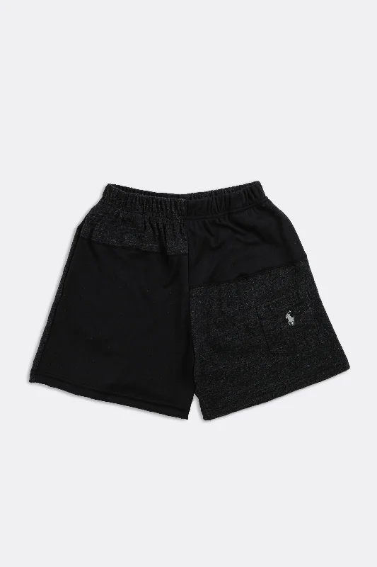 Unisex Rework Patchwork Tee Shorts - XS Jersey Fabric Tulle Fabric Batik Fabric