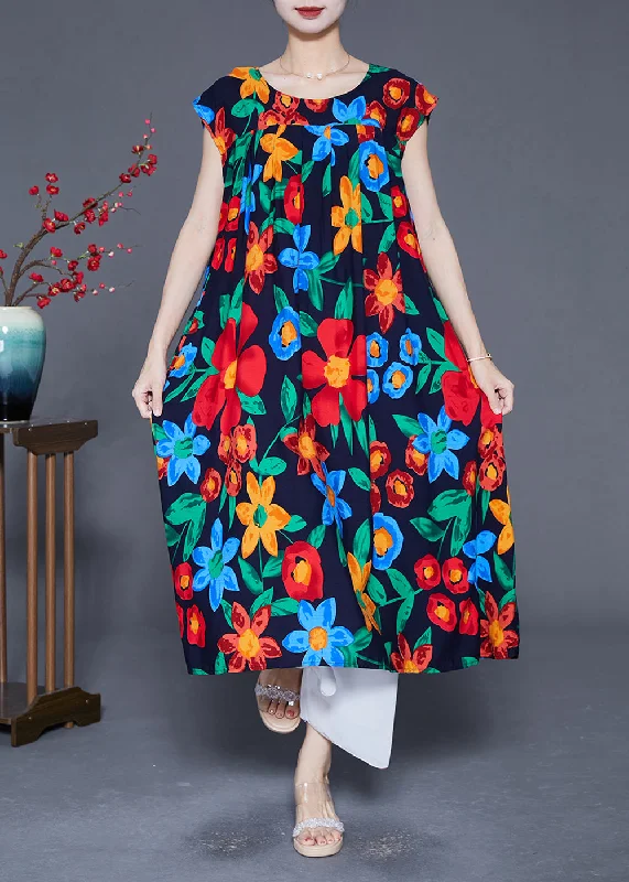 Casual Black O-Neck Print Cotton Maxi Dress Summer Fashionable Off-Shoulder Maxi Dress Casual Black O-Neck Print Cotton Maxi Dress Summer Fashionable Off-Shoulder Maxi Dress