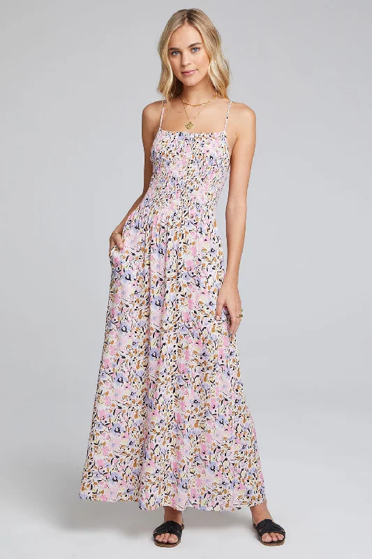 LEIGHTON MAXI DRESS Elegant Pleated Maxi Dress