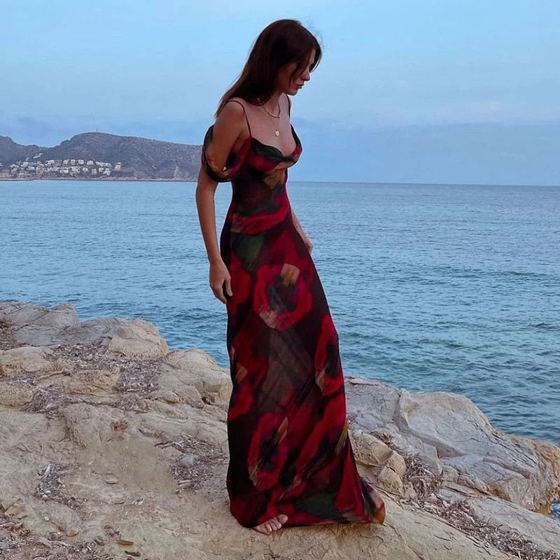 Darianrojas Women Sexy Boho Floral Holiday Long Maxi Dress Summer Evening Party Mesh Sundress Vacation Spaghetti Strap A-line Dresses Robes Elegant Maxi Dress with Ruffles Darianrojas Women Sexy Boho Floral Holiday Long Maxi Dress Summer Evening Party Mesh Sundress Vacation Spaghetti Strap A-line Dresses Robes Elegant Maxi Dress with Ruffles