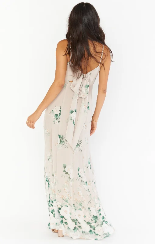 Lauren Tie Maxi Dress ~ Bouquet Toss Comfortable Cotton Maxi Dress