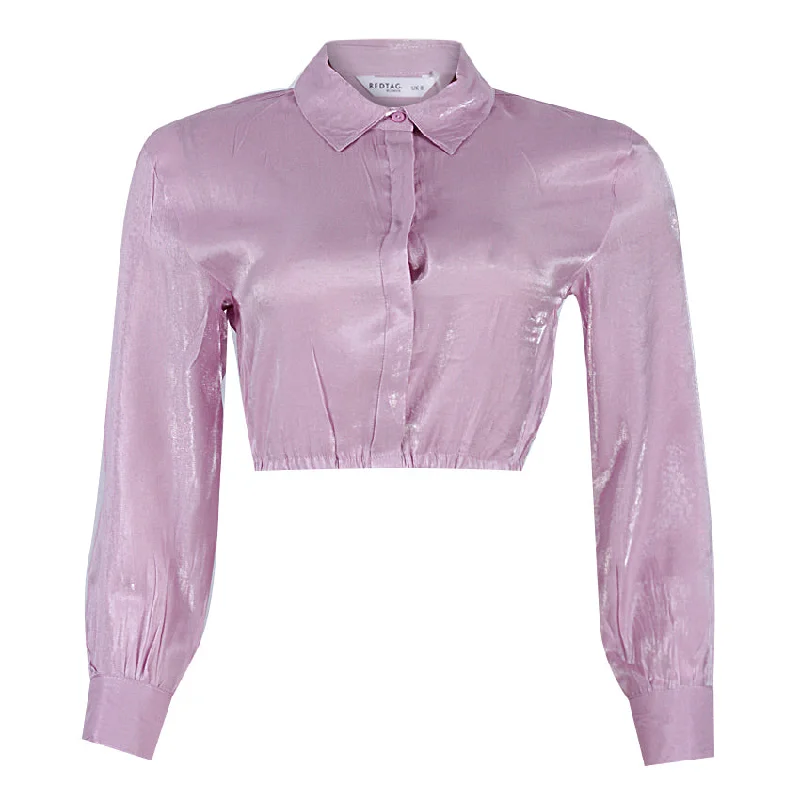 Casual Blouses Mandarin Collar Blouse