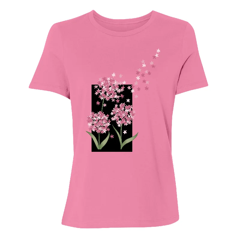 Hydrangea Flutter Women's T-Shirt Front Pockets Side Pockets Patch Pockets