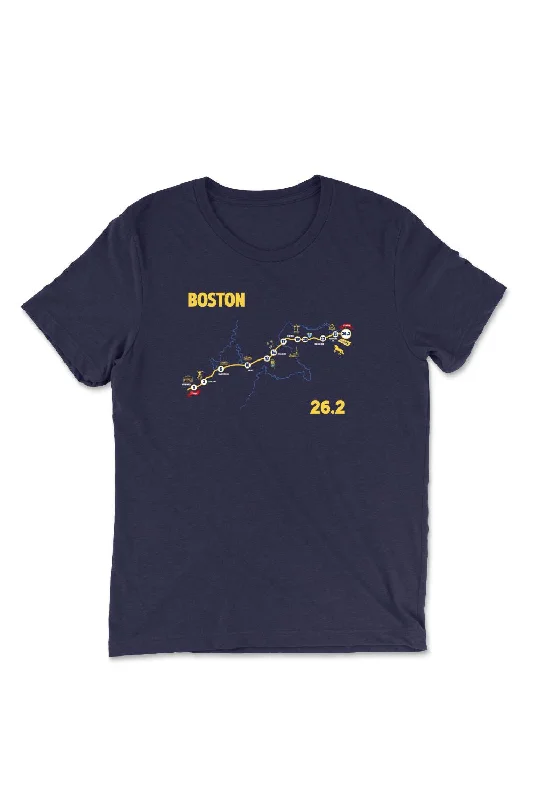 Boston Map T-shirt Chenille Brocade Lace