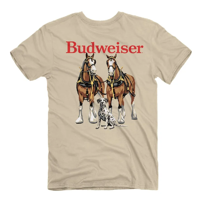 Budweiser - Clydesdales T-Shirt Print Jacquard Patchwork