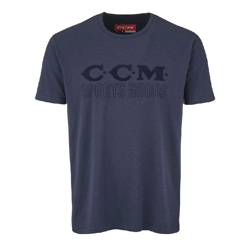 CCM HOLIDAY ADULT NAVY T SHIRT Knit Fabric Woven Fabric Fleece Fabric