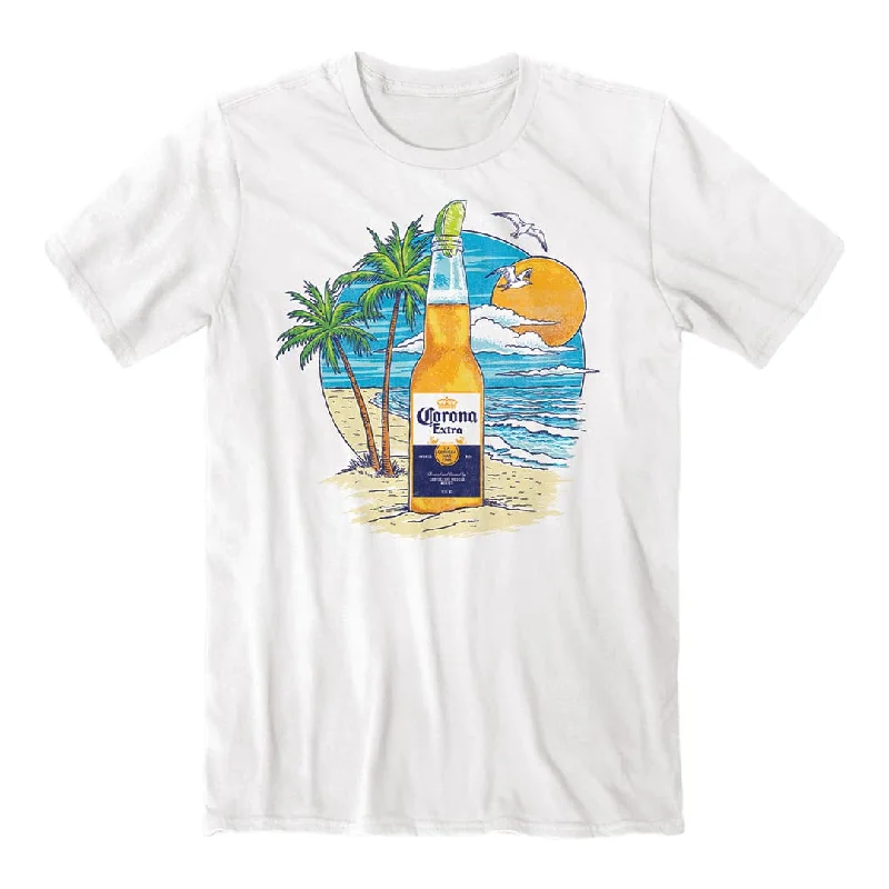 Corona - Retro Beach T-Shirt Welt Pockets Slit Pockets