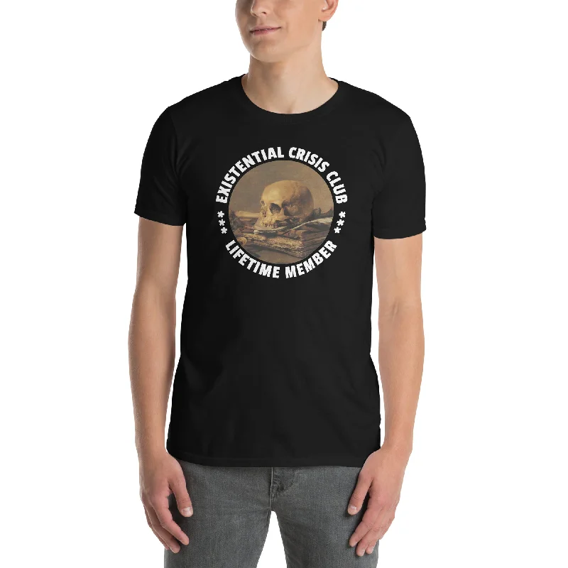 Existential Crisis Club - Lifetime Member - Premium T-Shirt Hooded Caped Shawl Collar