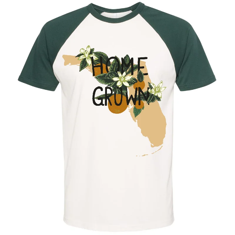 Home Grown Florida Raglan Tee Collared Crew Neck Turtle Neck