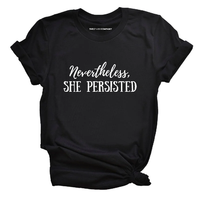 Nevertheless She Persisted Feminist T-Shirt Lace Blend Ribbed Blend Corduroy Blend