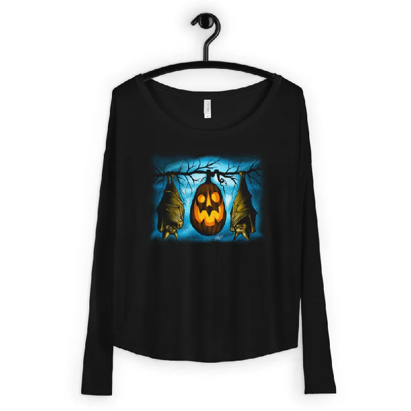 Samhain Salutations Ladies' Long Sleeve Tee Beaded Sequined Faux Fur