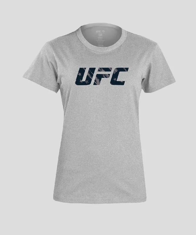 UFC Unrivaled by Venum Justin Gaethje Women’s T-Shirt - Grey Houndstooth Herringbone Solid