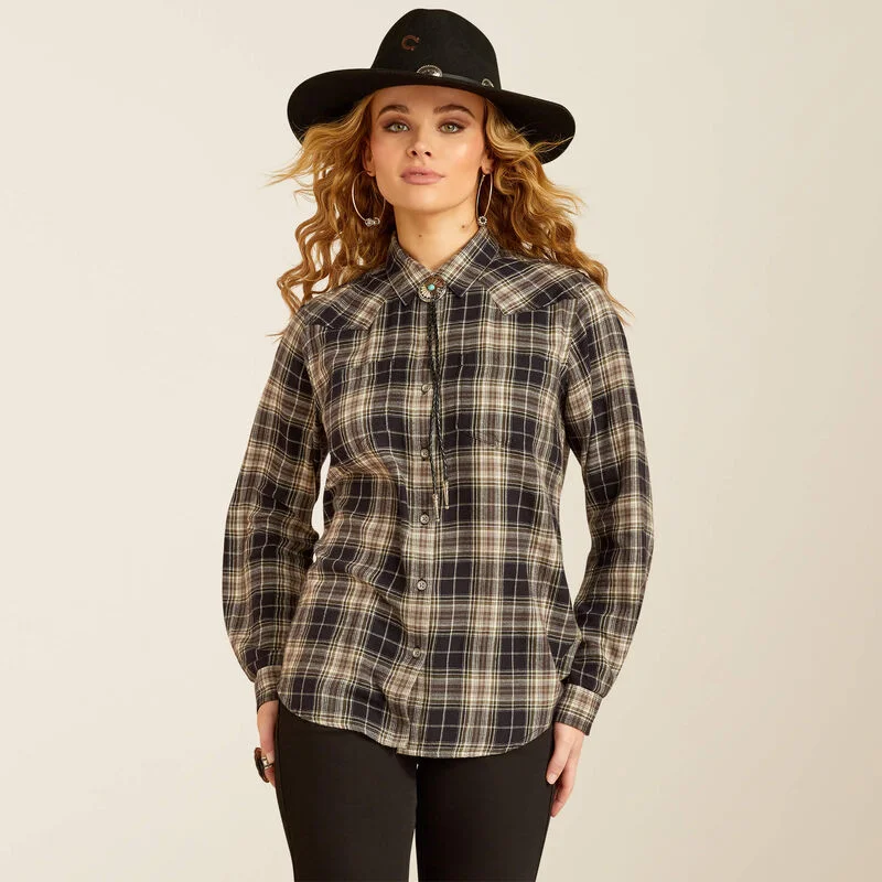 Billie Jean Western Shirt Houndstooth Herringbone Solid