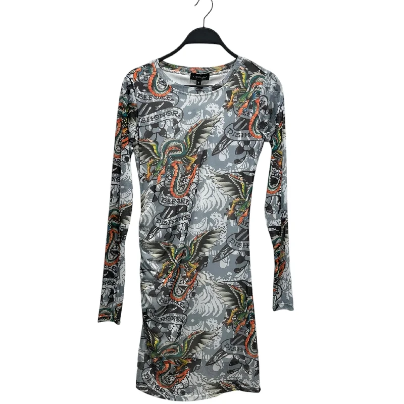 Ed Hardy/Dress/S/All Over Print/Nylon/SLV/