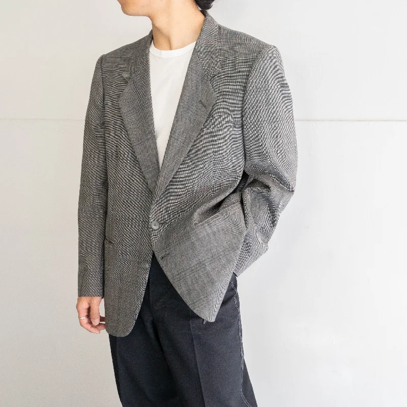 around 1980s USA glen checked tailored jacket Elasticated Jacket Padded Jacket Insulated Jacket around 1980s USA glen checked tailored jacket Elasticated Jacket Padded Jacket Insulated Jacket