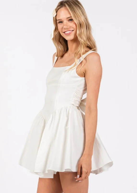Believe In Me Always White Mini Dress Comfortable Boho Mini Dress