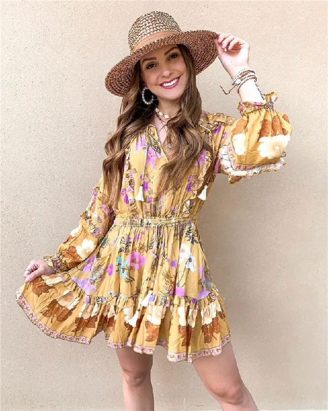 Ruffles Tassel Beach Dress