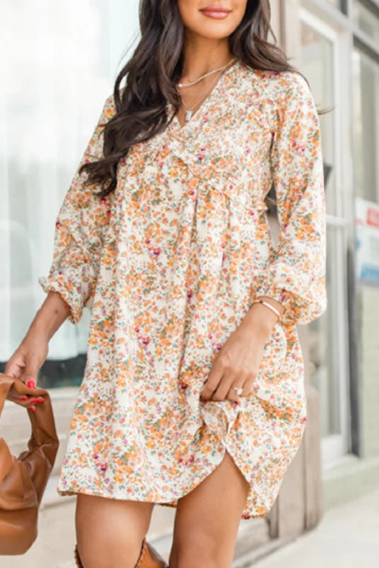Blue Zone Planet | Yellow Boho Floral V Neck Ruffled Empire Waist Long Sleeve Mini Dress Cozy Ribbed Mini Dress Blue Zone Planet | Yellow Boho Floral V Neck Ruffled Empire Waist Long Sleeve Mini Dress Cozy Ribbed Mini Dress