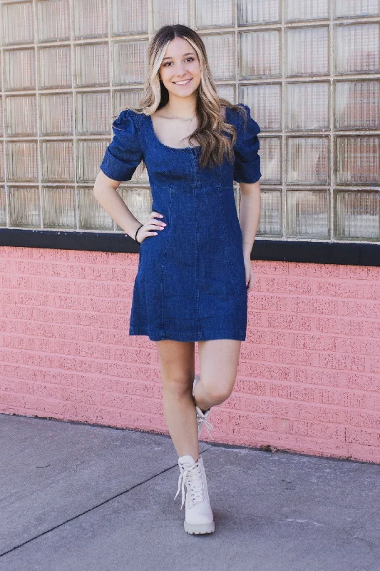 Free People: Cheyenne Denim Dress