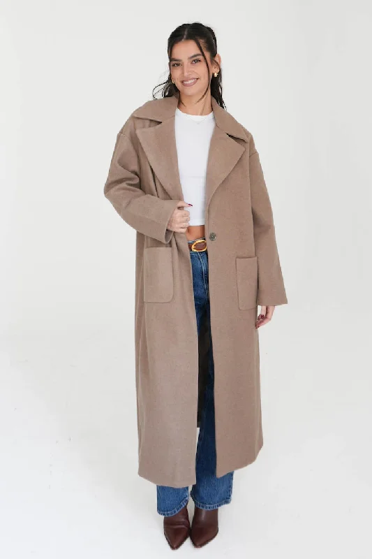 Elaine Jacket in Mocha Herringbone Jacket Houndstooth Jacket Plaid Jacket