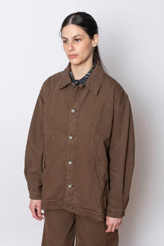Circle Denim Jacket - Dark Earth Fleece Jacket Down Jacket Parka