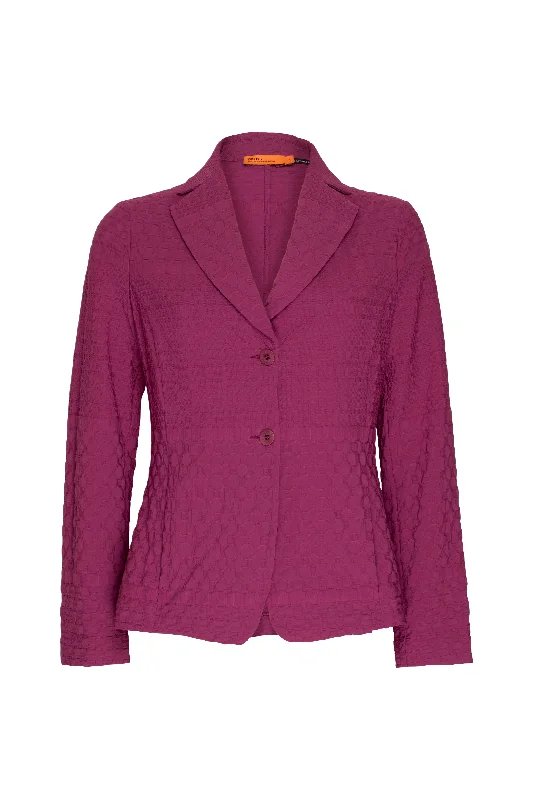 High Revere Jacket - Raspberry Jacquard 7805 Satin Jacket Silk Jacket Chiffon Jacket High Revere Jacket - Raspberry Jacquard 7805 Satin Jacket Silk Jacket Chiffon Jacket
