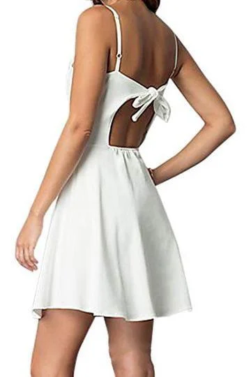 Juniors Tie Back Flare Dress