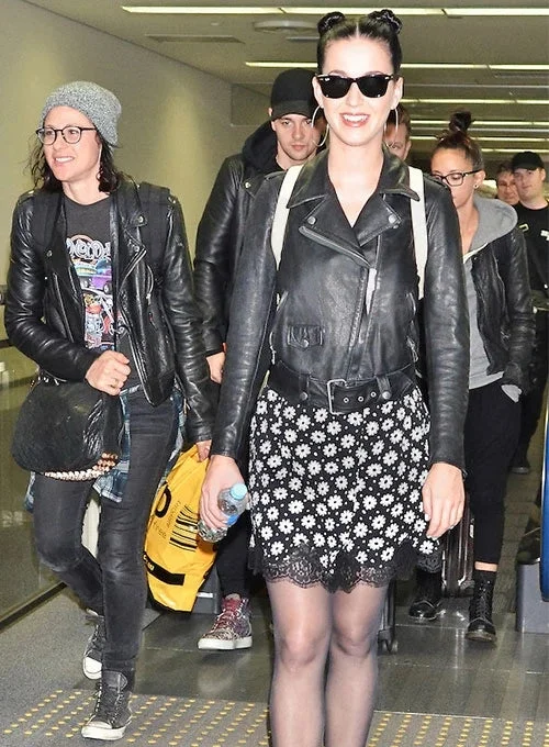 Katy Perry Inspired Black Cropped Leather Jacket Chenille Fabric Brocade Fabric Lace Fabric Katy Perry Inspired Black Cropped Leather Jacket Chenille Fabric Brocade Fabric Lace Fabric